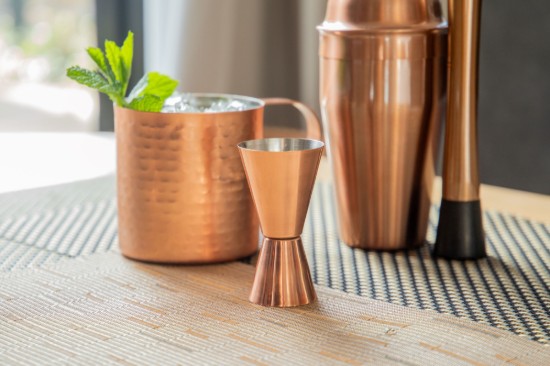 BarCraft - Dupla űrmértékű báros mérőpohár, rozsdamentes acél, réz