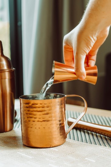 BarCraft - Dupla űrmértékű báros mérőpohár, rozsdamentes acél, réz