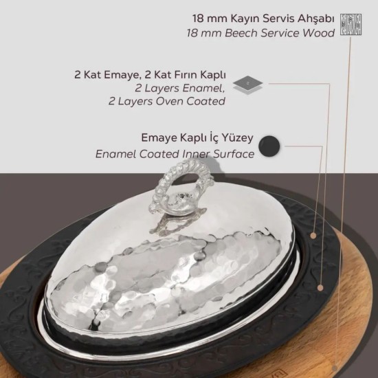 Lava ovális tálaló tepsi 28 x 20 cm