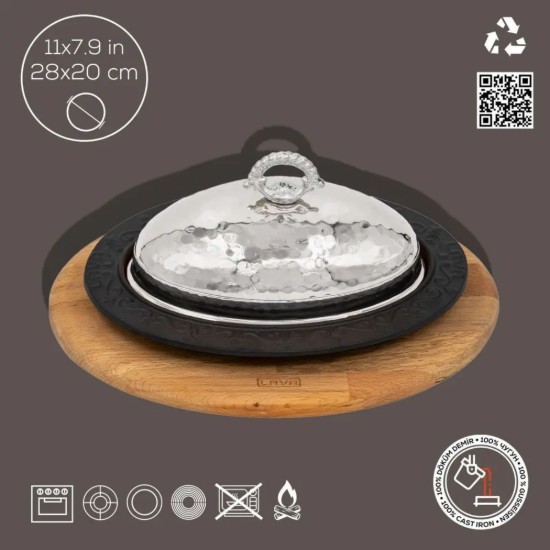 Lava ovális tálaló tepsi 28 x 20 cm