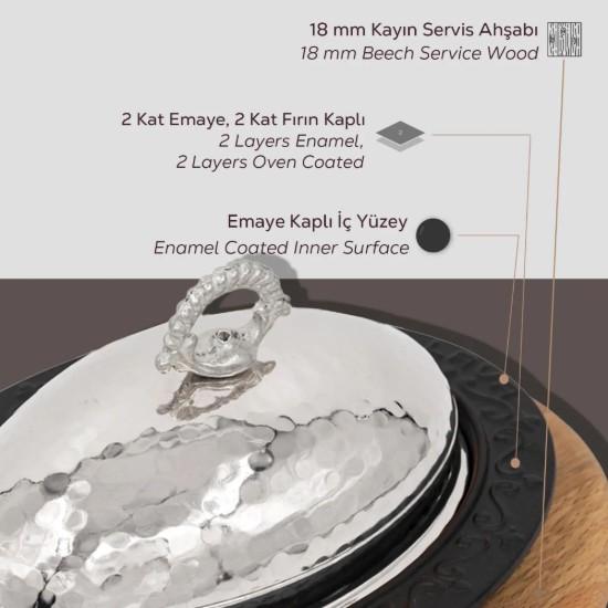 Lava ovális tálaló tepsi 32 x 23 cm