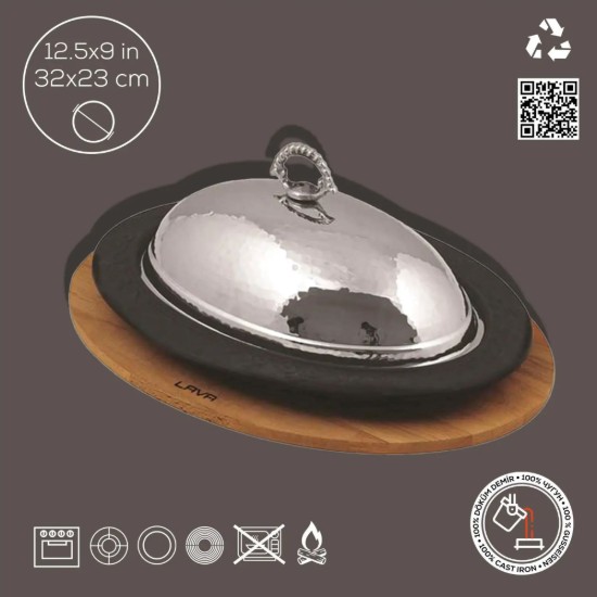 Lava ovális tálaló tepsi 32 x 23 cm