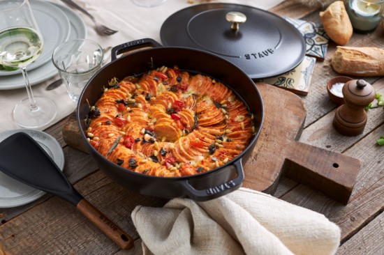 Staub Chistera lábas, öntöttvas, 28 cm, fekete