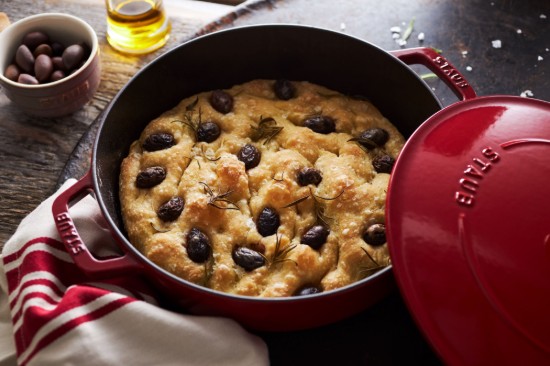 Staub chistera lábas, 28 cm, Piros