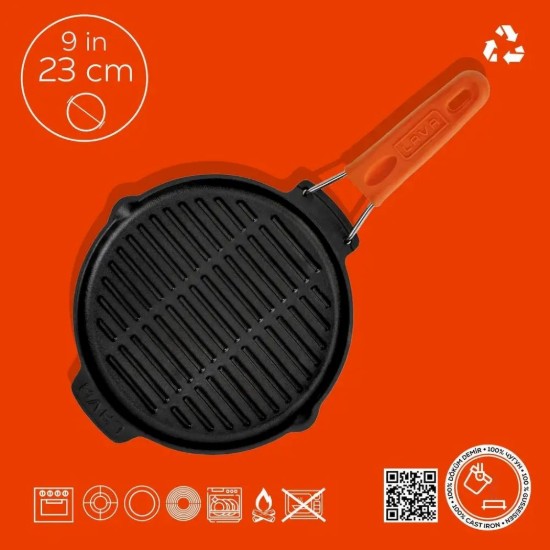 Lava grill serpenyő  23 cm, narancssárga