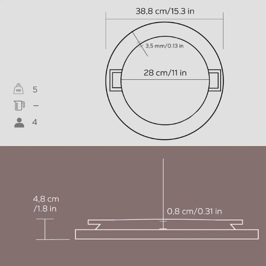 Lava öntvény grillsütő alátéttel 28 cm