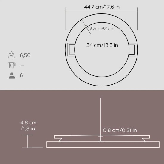Lava öntvény grillsütő alátéttel 34 cm