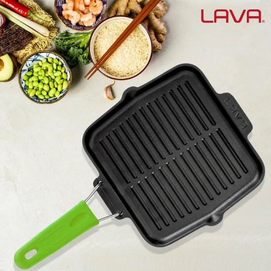 Lava grill serpenyő  21 x 21 cm, zöld