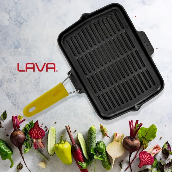 Lava grill serpenyő, 21 x 30 cm, sárga