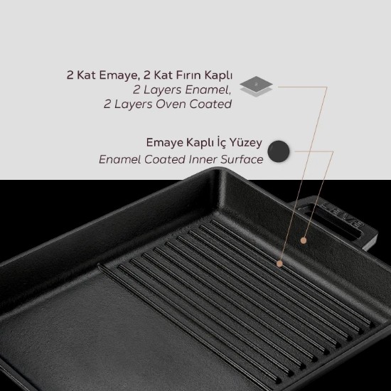 Lava grill tepsi 26 x 32 cm