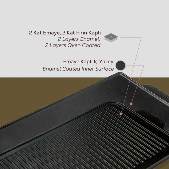 LAVA öntvény rostély 43 x 25 cm