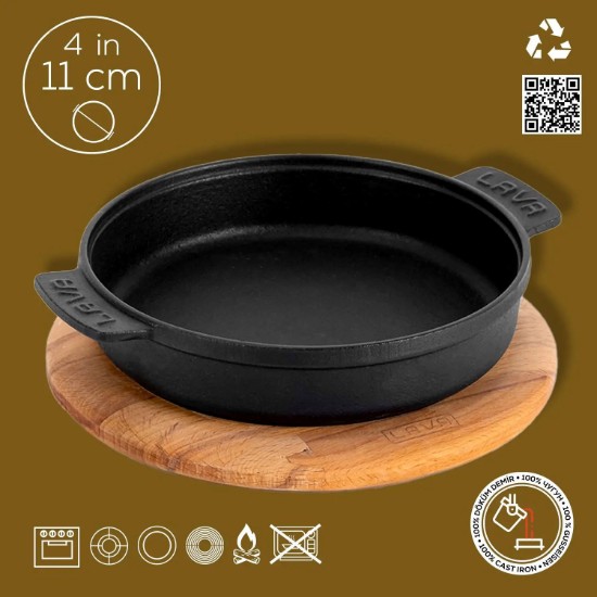 LAVA - Kerek lábas 10 cm, tartóval