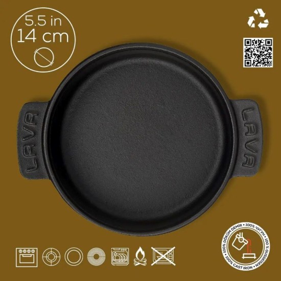 Lava mini öntöttvas edény 14 cm