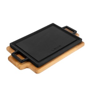 Lava öntvény grillsütő 22 x 15 cm alátéttel