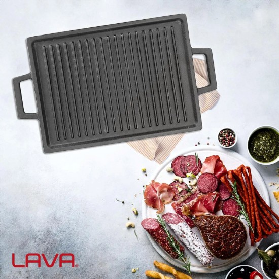 LAVA öntöttvas grill 28,7 x 20,7 cm