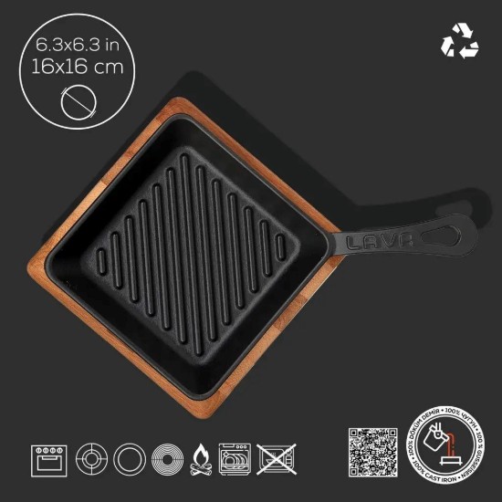 Grill serpenyő készlet tálalástámogatással - LAVA