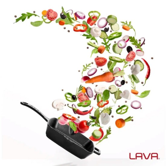 Lava grill serpenyő, öntvény, 19,5 x 19,5 cm