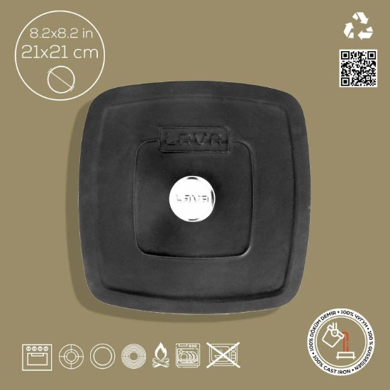 Lava grill prés, öntvény , 20 cm