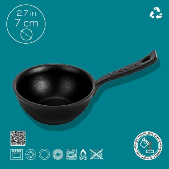 LAVA mini-Öntvény lábas 7 cm