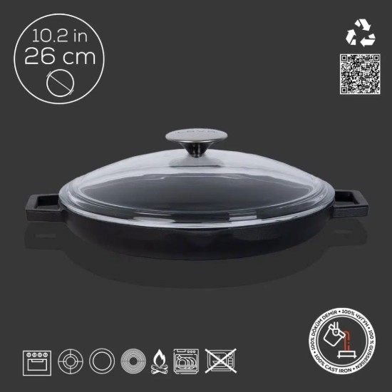 Lava serpenyő fedővel 26 cm
