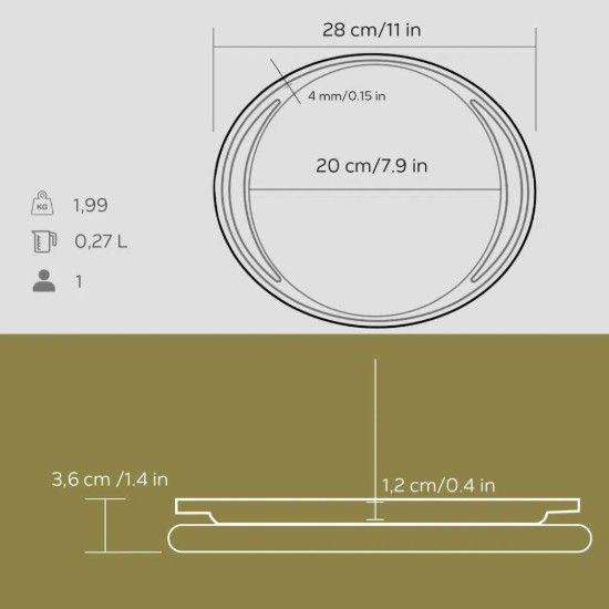 Lava Pizza/palacsinta sütő tepsi 20 cm