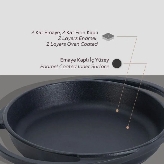 LAVA - Tepsi, öntvény, 16 cm