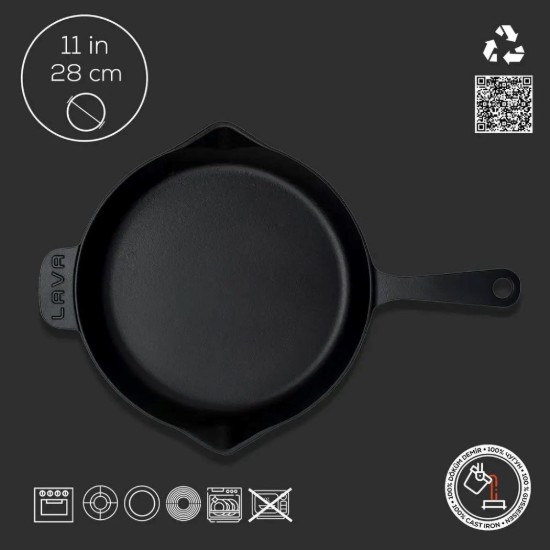 LAVA öntvény serpenyő, 28 cm