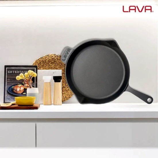 Serpenyő, öntöttvas, 34 cm - LAVA