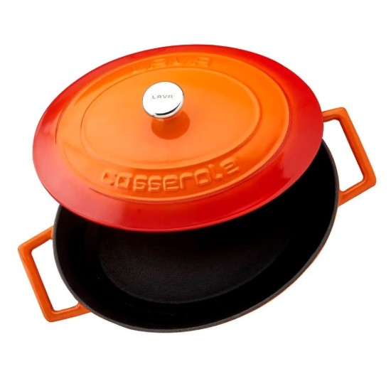 LAVA öntvény ovális lábas 27cm/3,9L "Folk", narancssárga