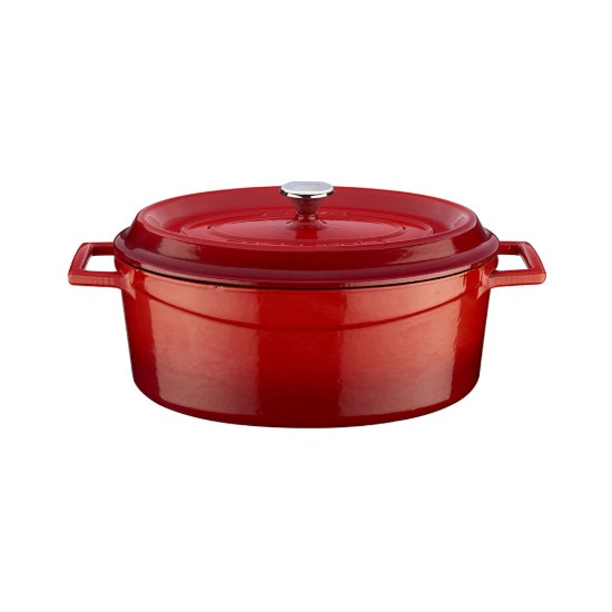 Ovális lábas, öntöttvas, "Trendy", 27 cm, piros - LAVA
