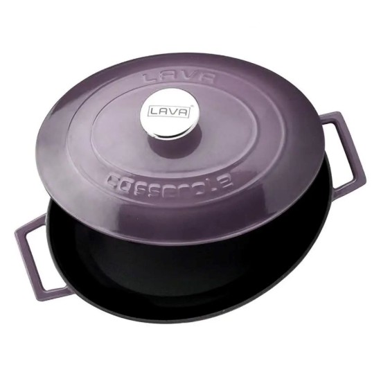 LAVA ovális öntvény lábas, 29cm/4,67L, "Folk", lila
