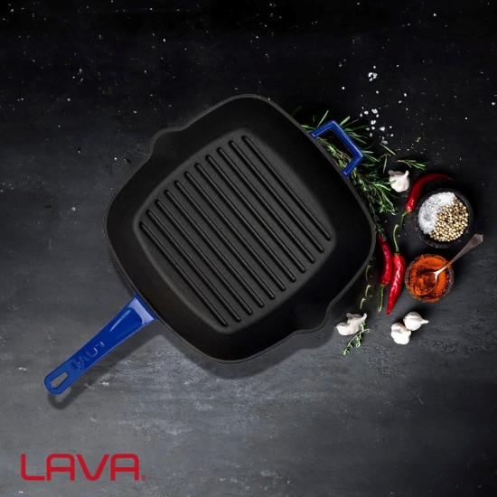 LAVA grill serpenyő, 26 x 26 cm, kék