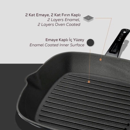 Lava grill serpenyő  28 x 28 cm