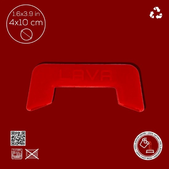 Lava 2 darabos szilikon edényfogó, piros