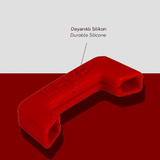 Lava 2 darabos szilikon edényfogó, piros