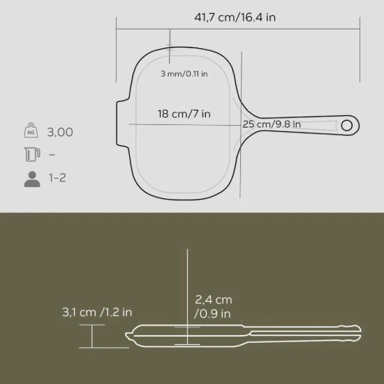 Lava toaster serpenyő 18x26 cm