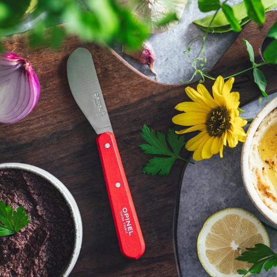 Vajkés N°117, rozsdamentes acél, 6,5 cm, "Les Essentiels", piros - Opinel