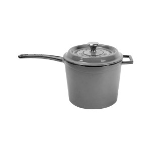 Öntöttvas szószos lábas,  18 cm, "Prémium", szürke - LAVA