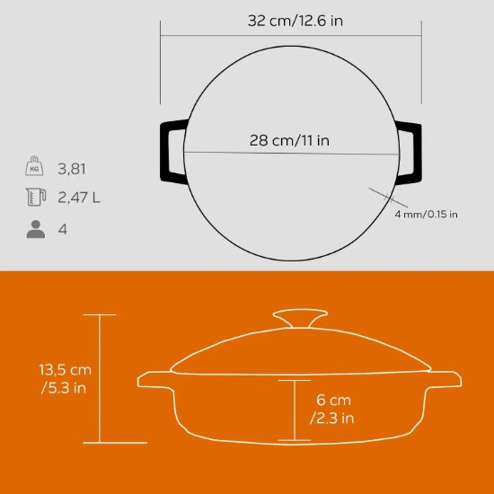 Lava Vasedény 24 cm