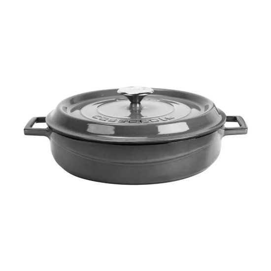 Öntöttvas serpenyő, 28cm/3,5L "Premium Majolica", szürke - LAVA márka