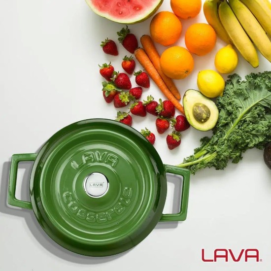 LAVA öntvény lábas, 16cm/1,33L "Trendy", zöld