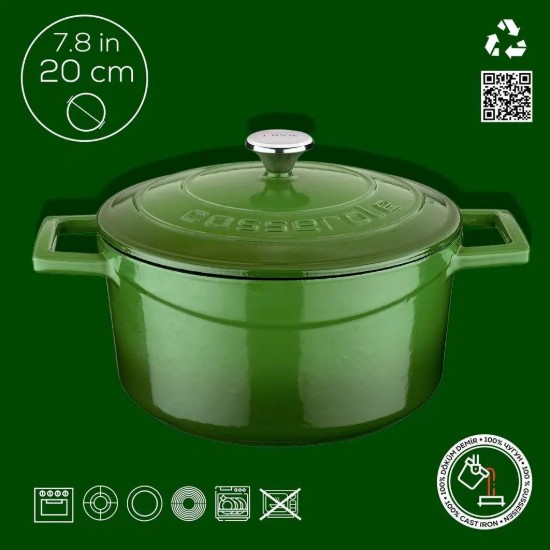 LAVA öntvény lábas 20 cm, zöld