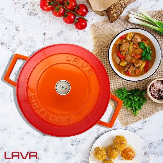 LAVA öntvény lábas 24 cm, 24cm/4,5L "Folk", narancs