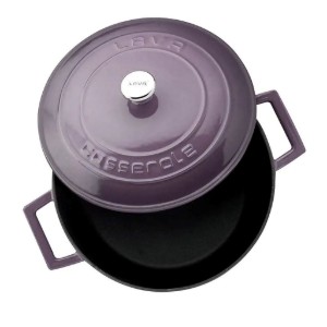LAVA öntvény lábas, 24cm/4,5L "Folk", lila