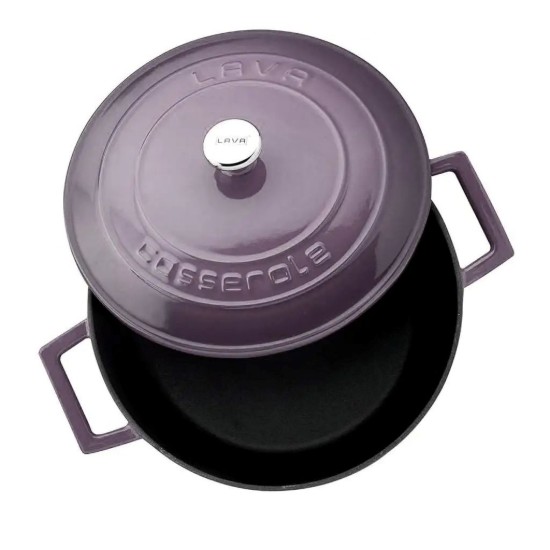 LAVA öntvény lábas, 24cm/4,5L "Folk", lila