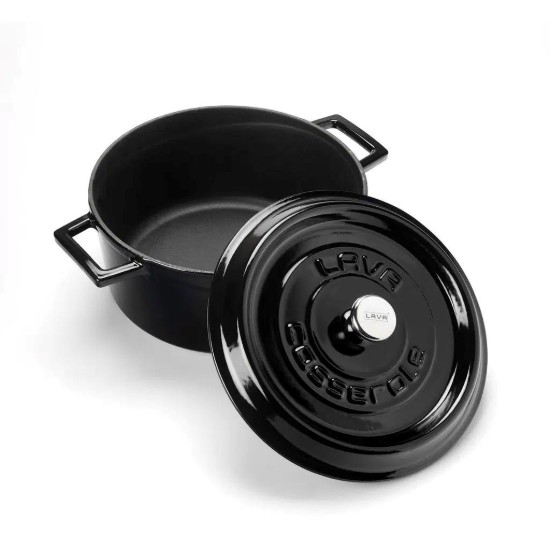 LAVA öntvény lábas, 24cm/4,5L, "Trendy",  fekete