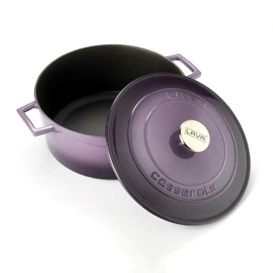 LAVA öntvény lábas, 28cm/6,7L "Folk", lila