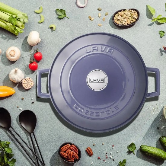 LAVA öntvény lábas, 28cm/6,7L "Folk", lila