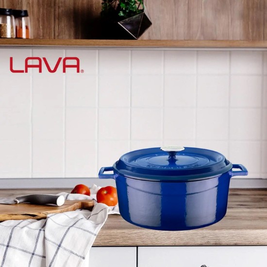 LAVA - Öntvény lábas, 28cm/6,7L "Trendy", Kék
