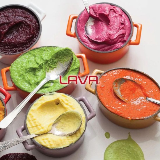 Lava ovális öntvény lábas 12 cm, kék